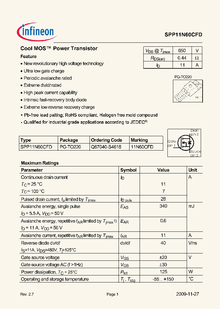 SPP11N60CFD09_3490056.PDF Datasheet