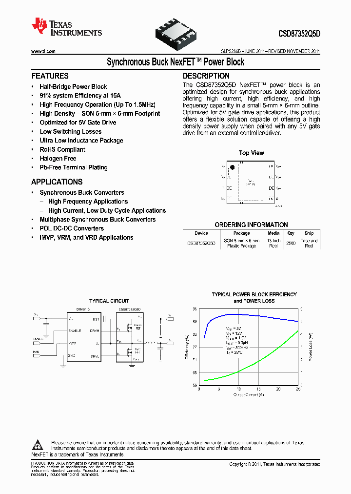 CSD87352Q5D_3501647.PDF Datasheet