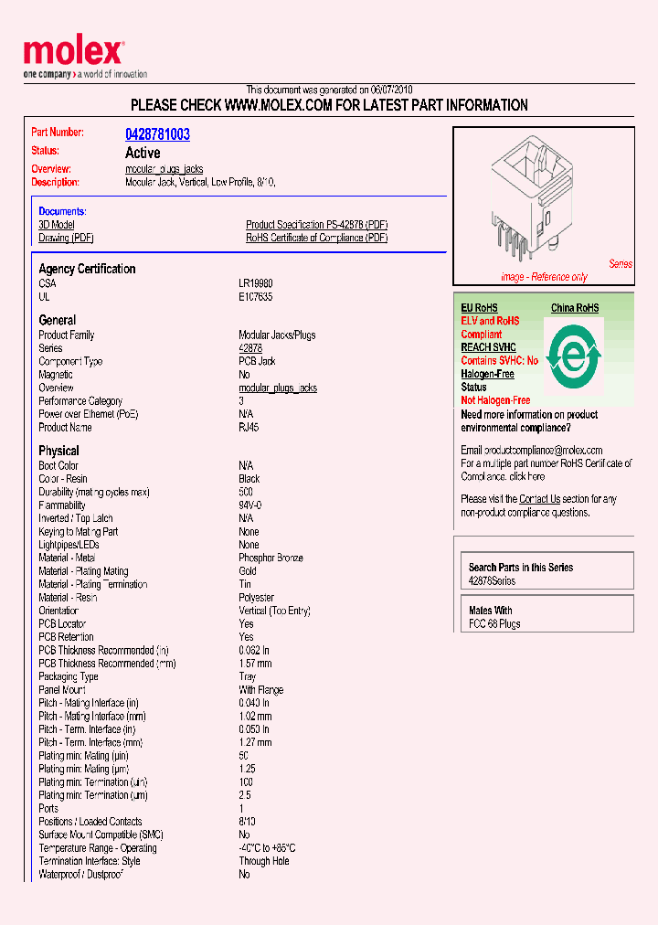 42878-1003_3521467.PDF Datasheet