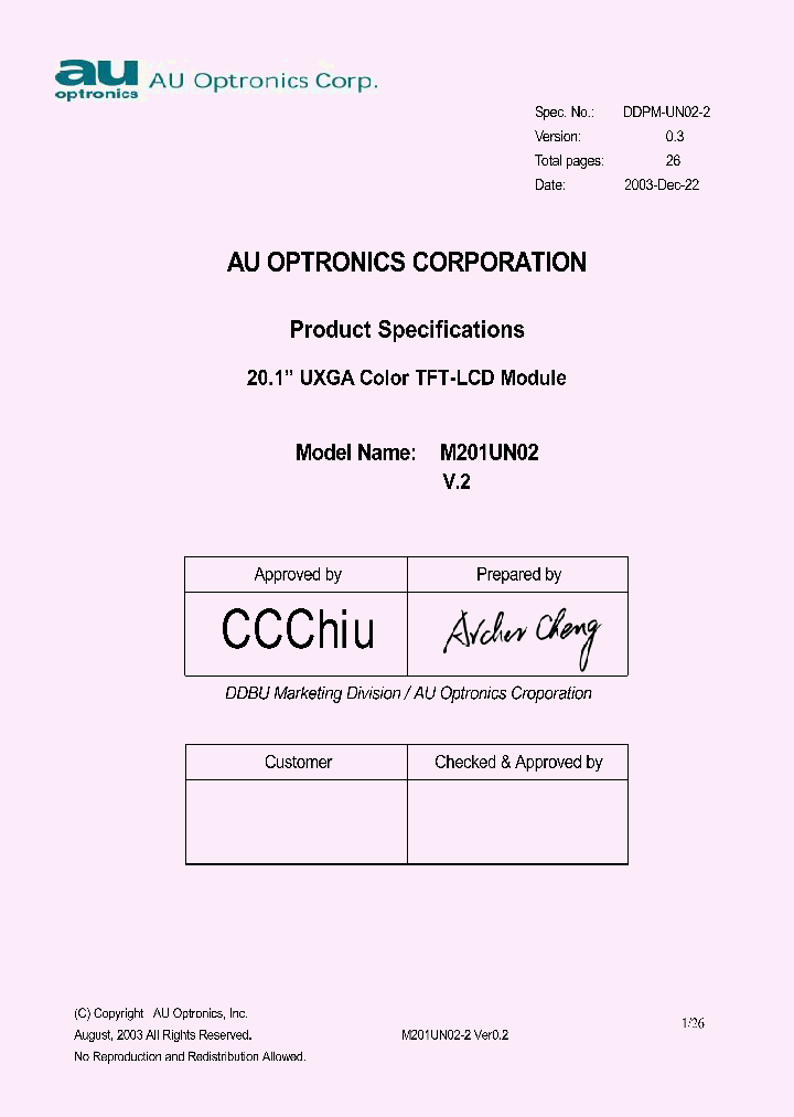 M201UN02V2_3534785.PDF Datasheet