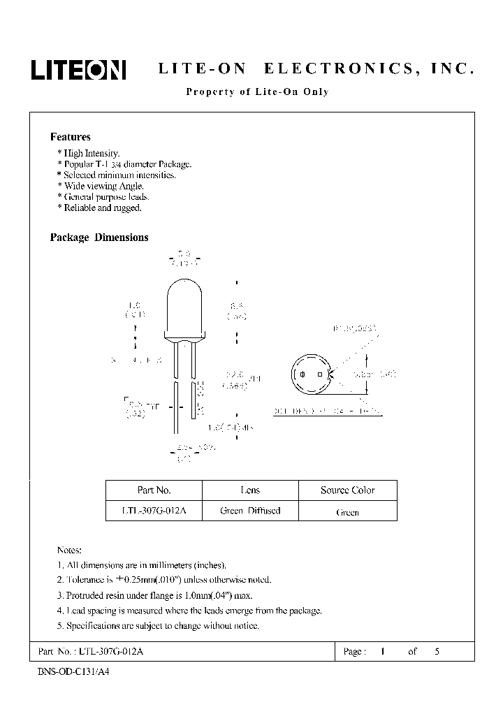 LTL-307G-012A_3542603.PDF Datasheet