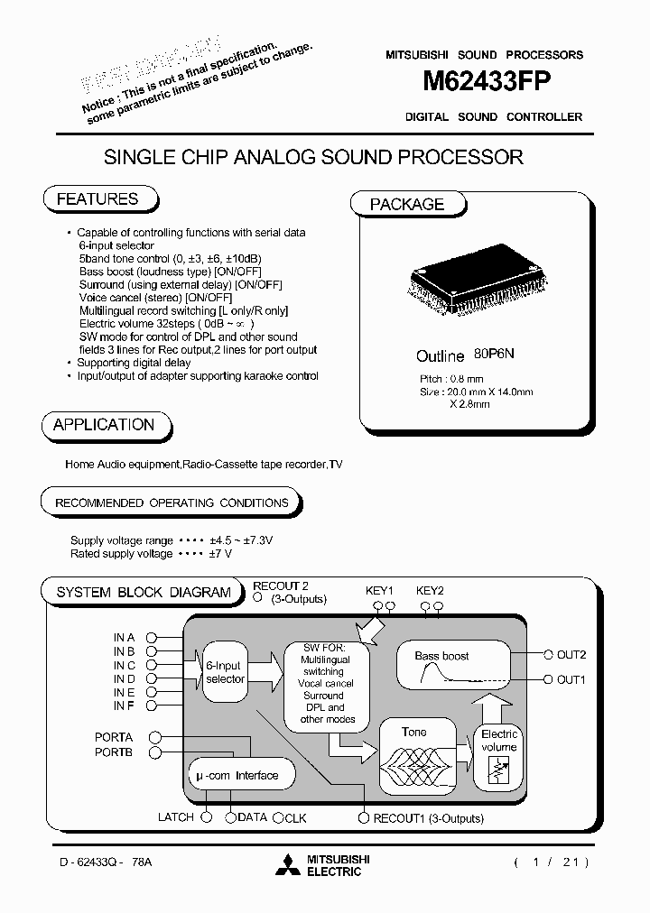 M62433FP_3545206.PDF Datasheet