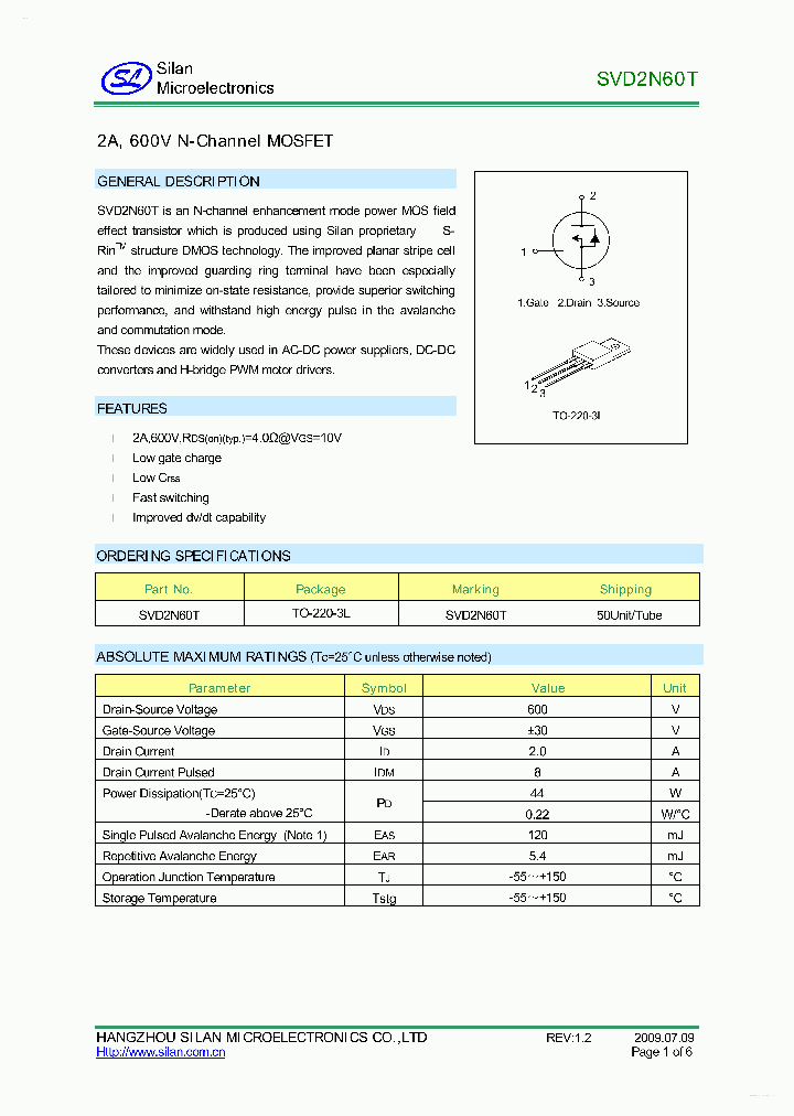 SVD2N60T_3554203.PDF Datasheet