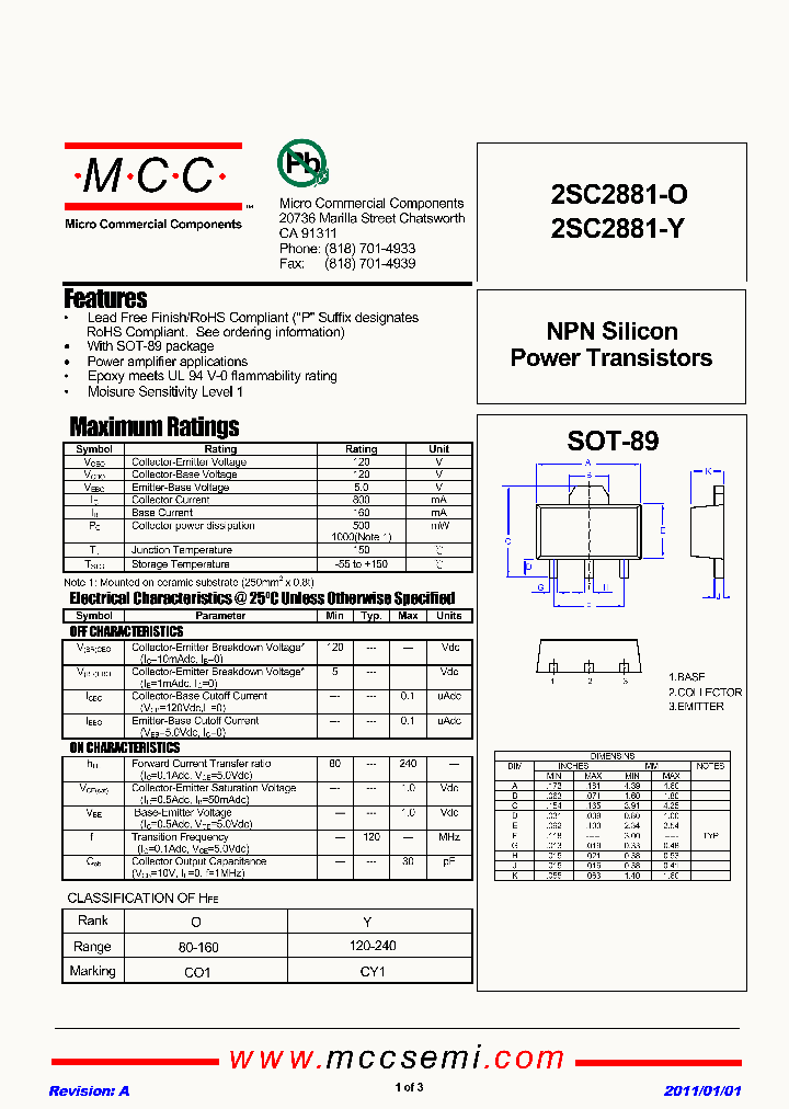 2SC2881-O_3593842.PDF Datasheet