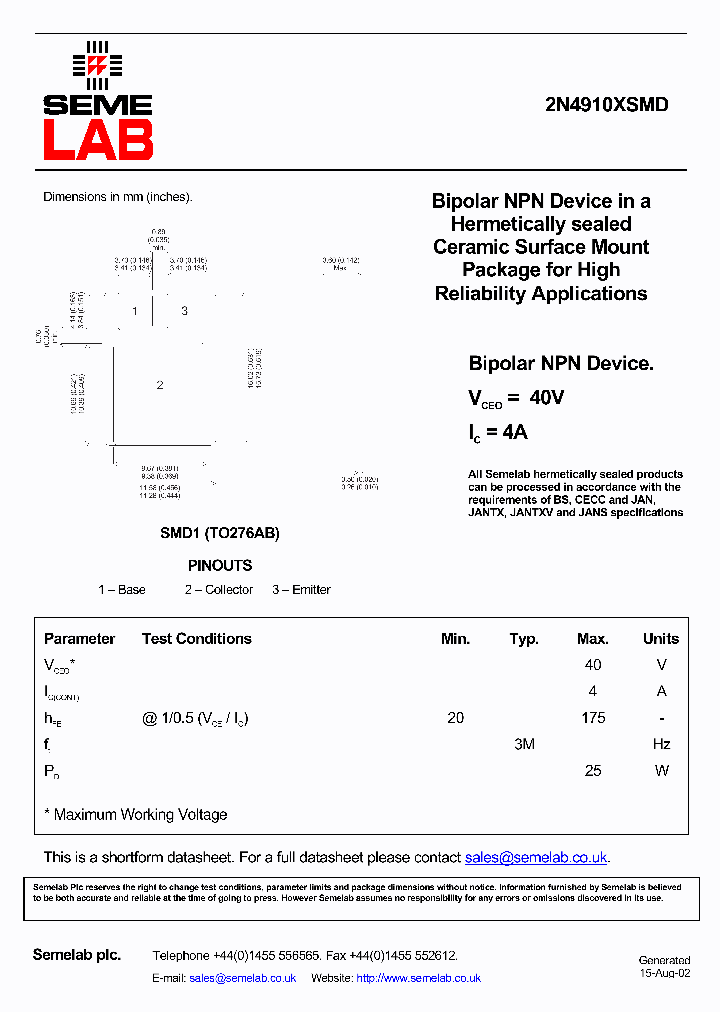 2N4910XSMD_3595558.PDF Datasheet