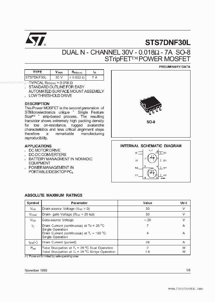 STS7DNF30L_3598536.PDF Datasheet