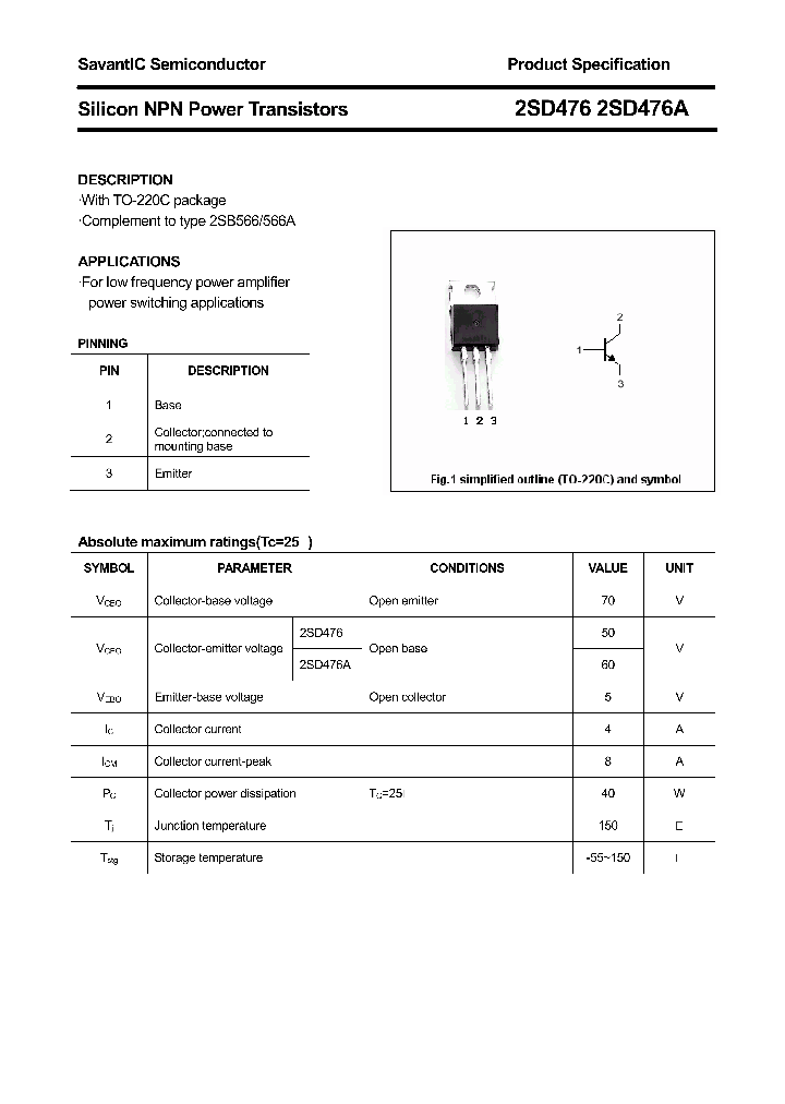 2SD476A_3602041.PDF Datasheet