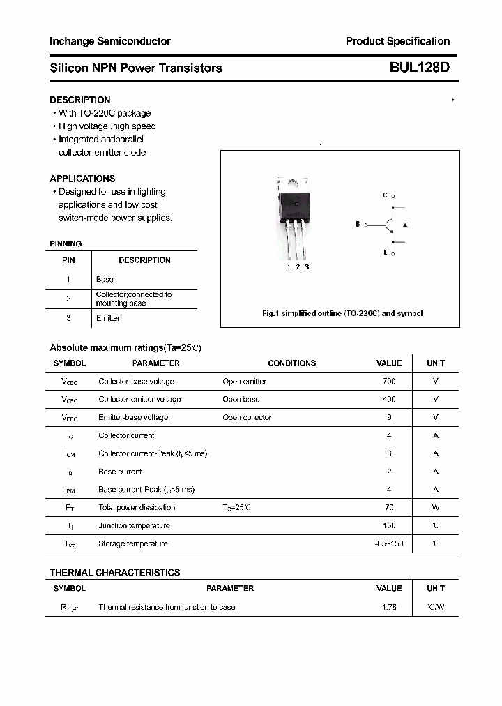 BUL128D_3620829.PDF Datasheet