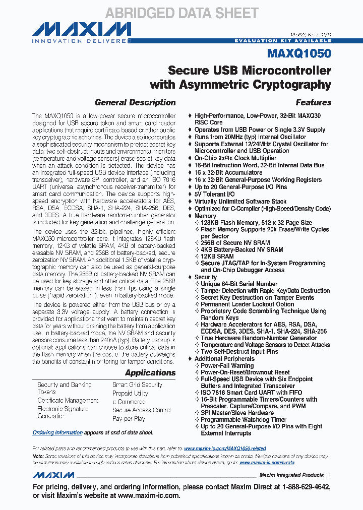 MAXQ10501111_3666509.PDF Datasheet