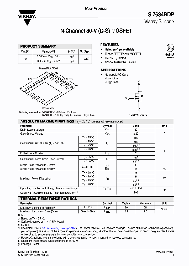 SI7634BDP-T1-E3_3674628.PDF Datasheet