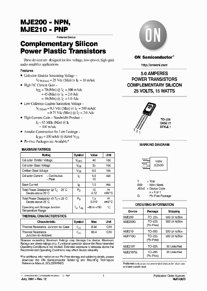 MJE210_3675121.PDF Datasheet
