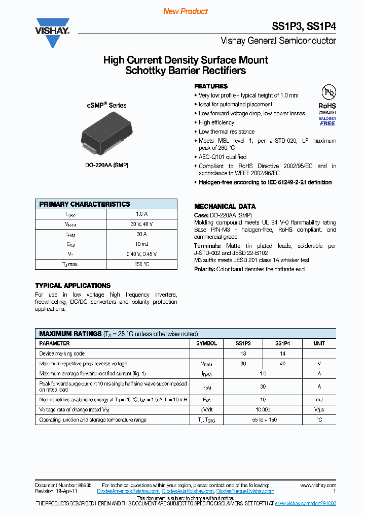 SS1P3-M3-84A_3679497.PDF Datasheet