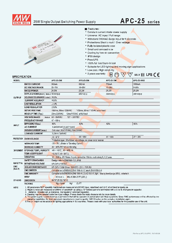 APC-25-700_3689947.PDF Datasheet