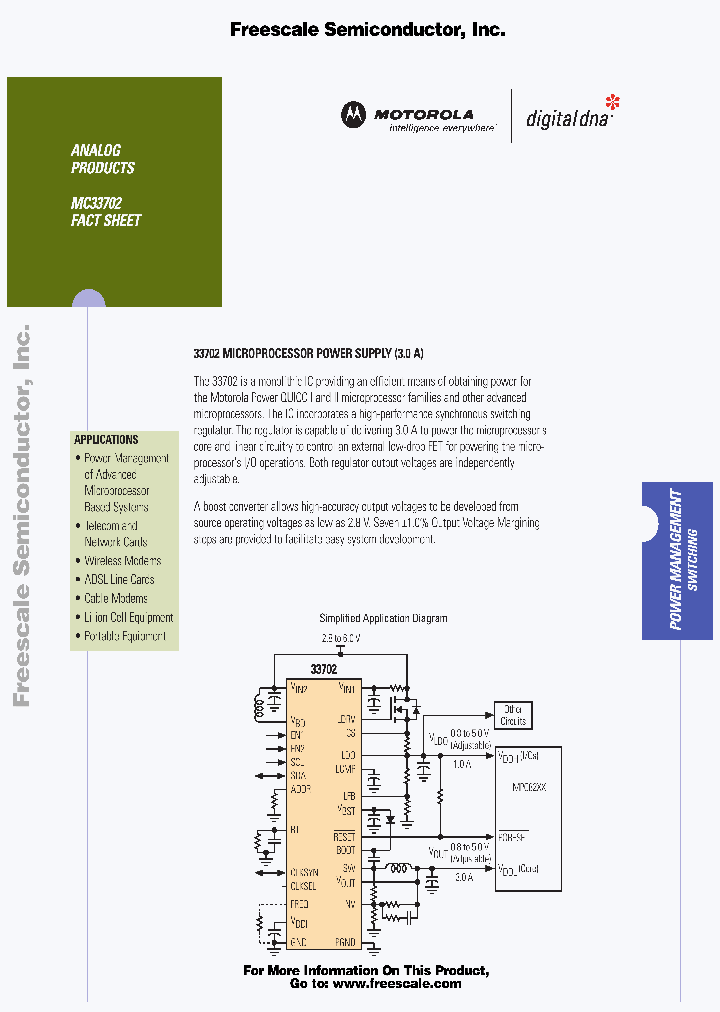 MC33702MICROPROCESSORPOWERSUPP_3699637.PDF Datasheet