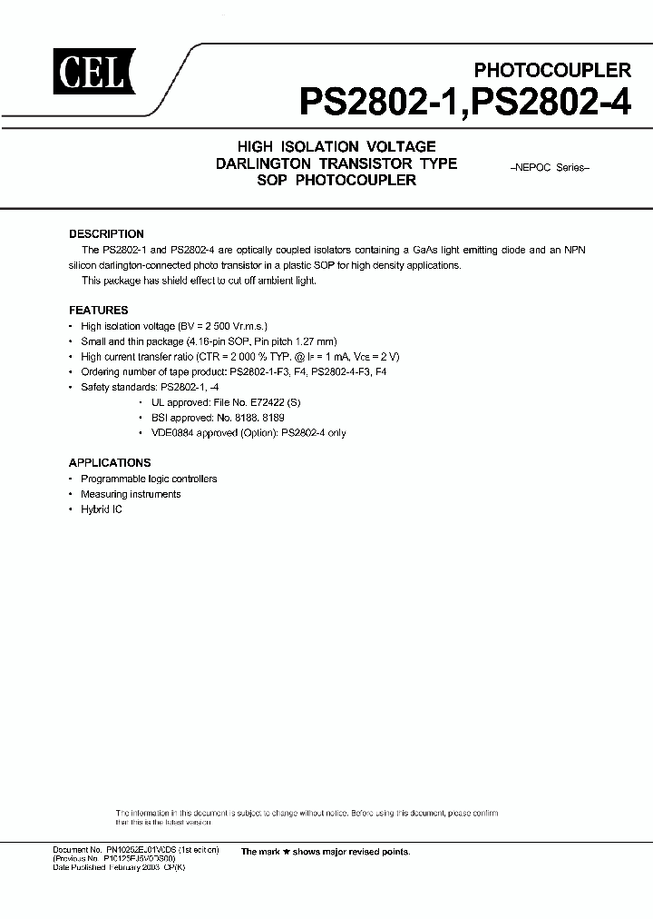 PS2802-1_3722845.PDF Datasheet