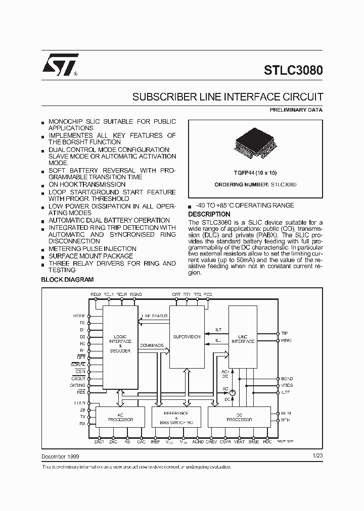 STLC3080_3723896.PDF Datasheet