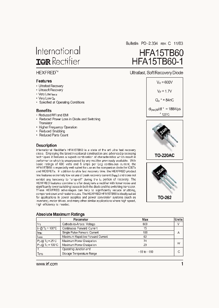 HFA15TB60_3755347.PDF Datasheet
