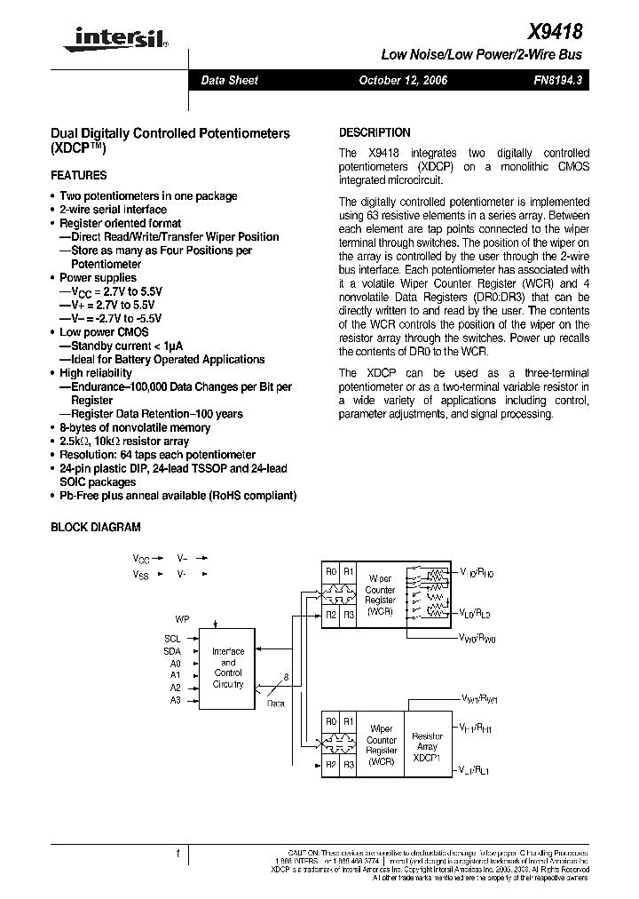 X9418YS24Z-27_3756200.PDF Datasheet