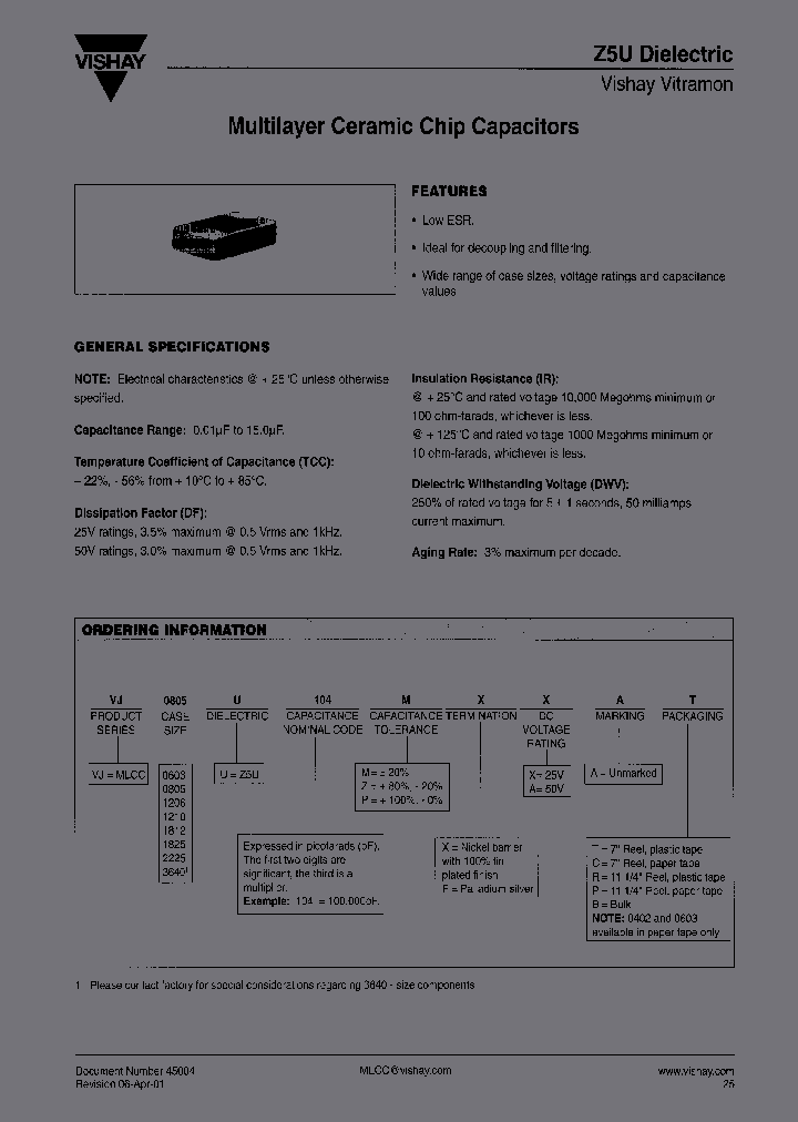 VJ0805U154ZXXAR_3767651.PDF Datasheet