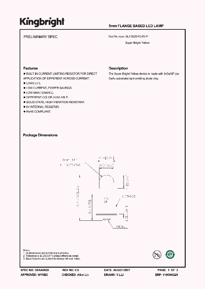 BLF052SYC-6V-P_3771382.PDF Datasheet