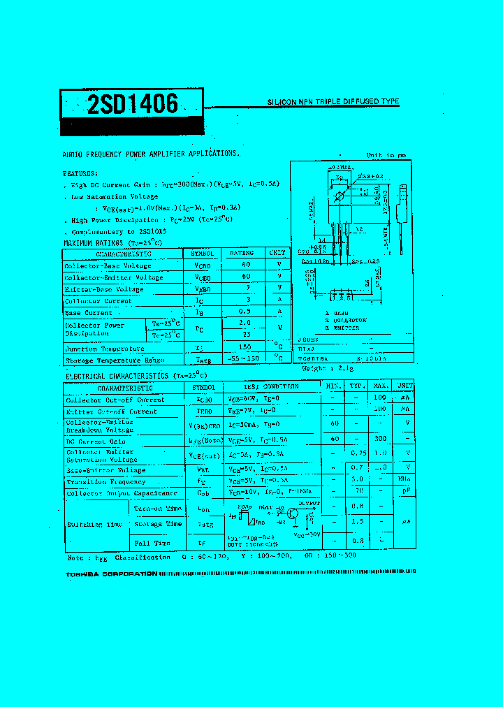 2SD1406_3952298.PDF Datasheet