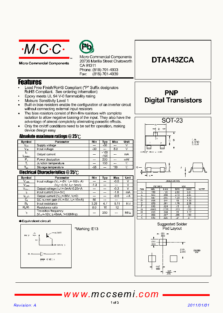 DTA143ZCA-TP_3775885.PDF Datasheet