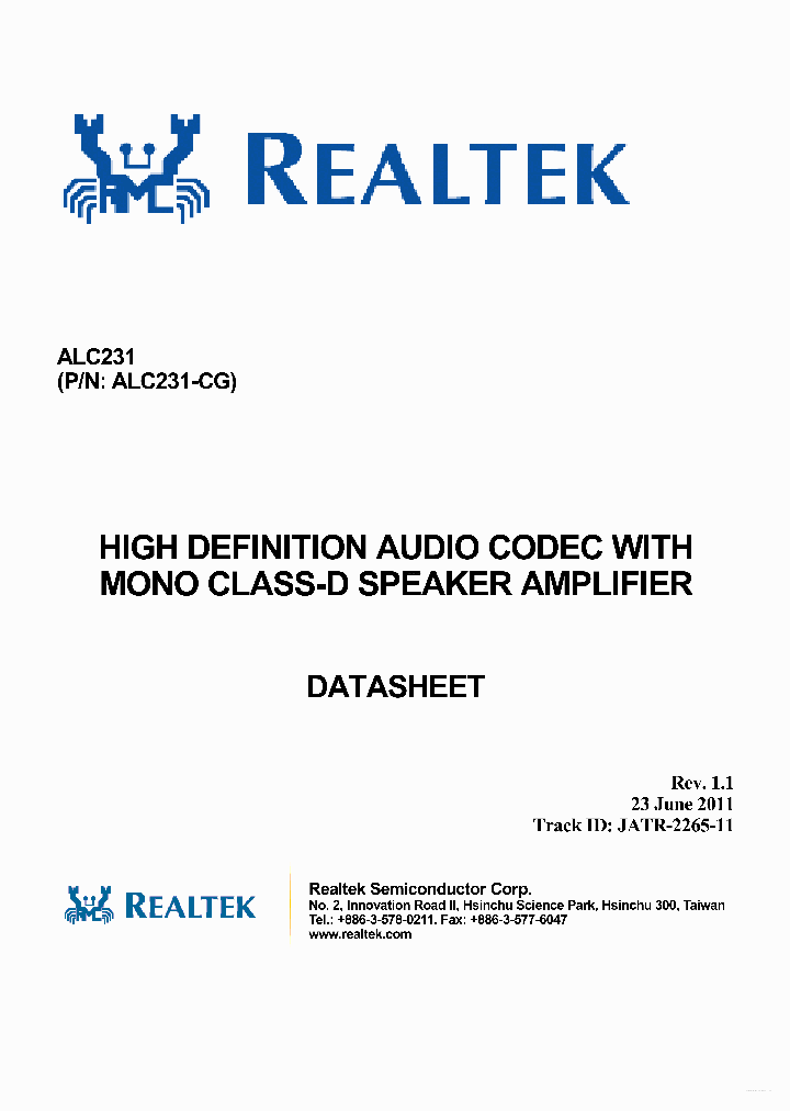 ALC231_3987025.PDF Datasheet