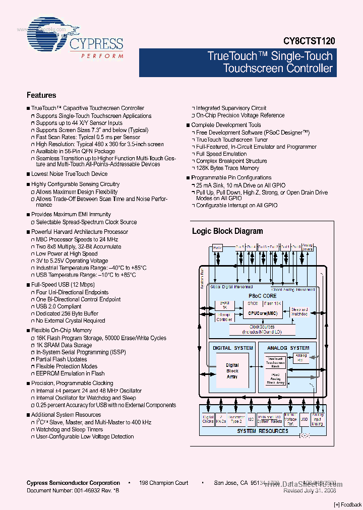 CY8CTST120_4004180.PDF Datasheet
