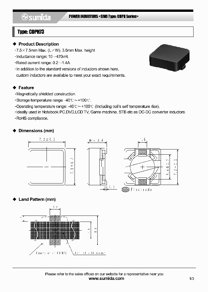 CDPH73NP-121NB_3784359.PDF Datasheet