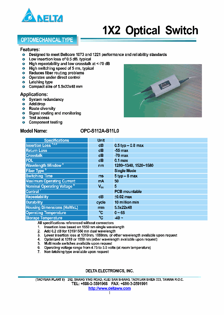 OPC-S112A-B11L0_3796134.PDF Datasheet