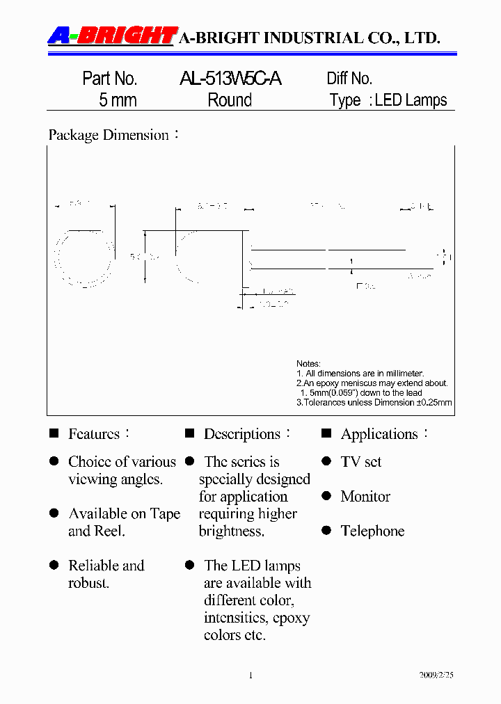 AL-513W5C-A09_4042273.PDF Datasheet
