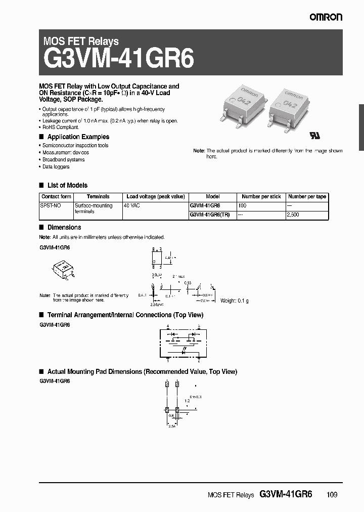 G3VM-41GR610_4039863.PDF Datasheet