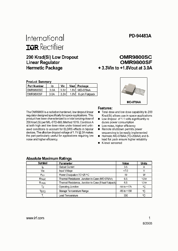 OMR9800SC_3813034.PDF Datasheet
