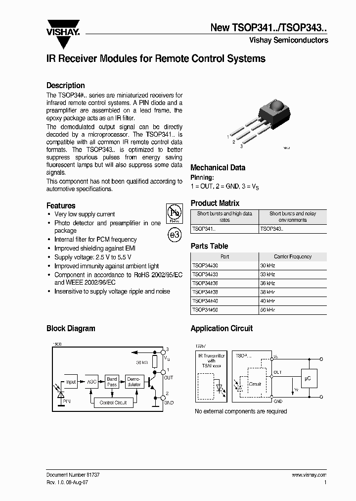 TSOP3456_3813933.PDF Datasheet