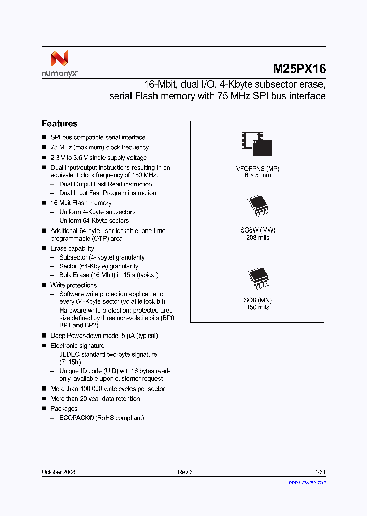 M25PX16SOVMW6G_3817536.PDF Datasheet