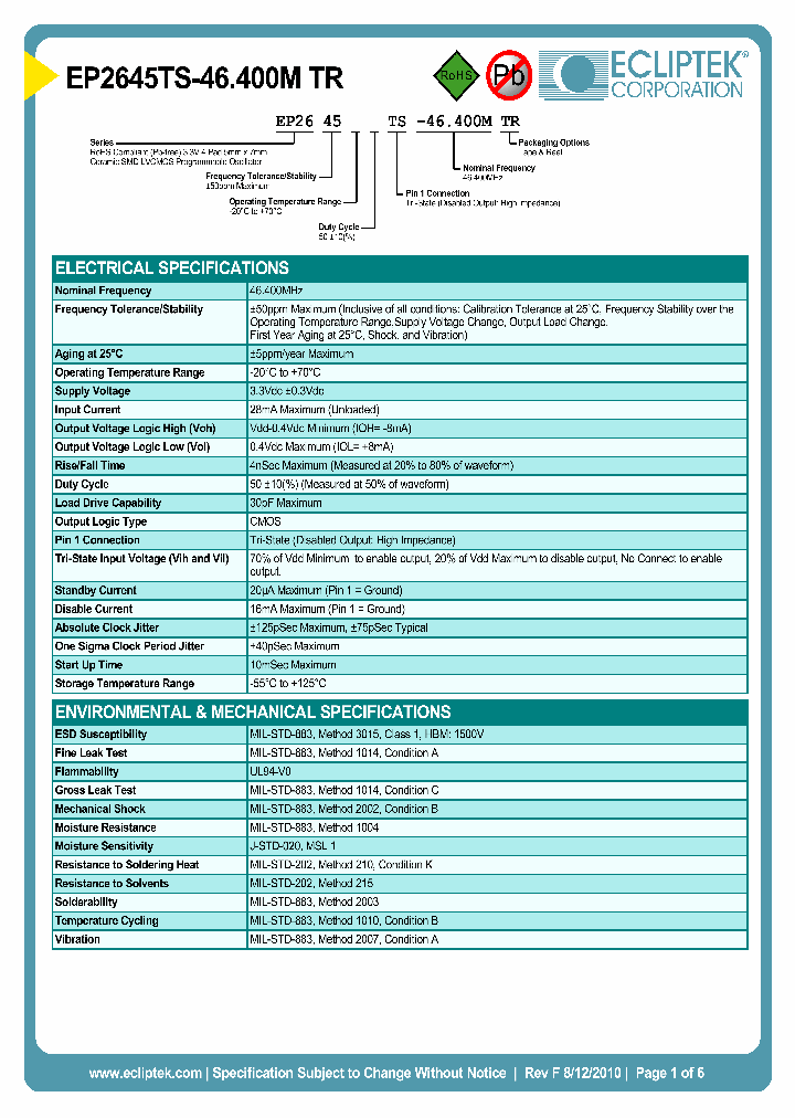 EP2645TS-46400MTR_3825498.PDF Datasheet
