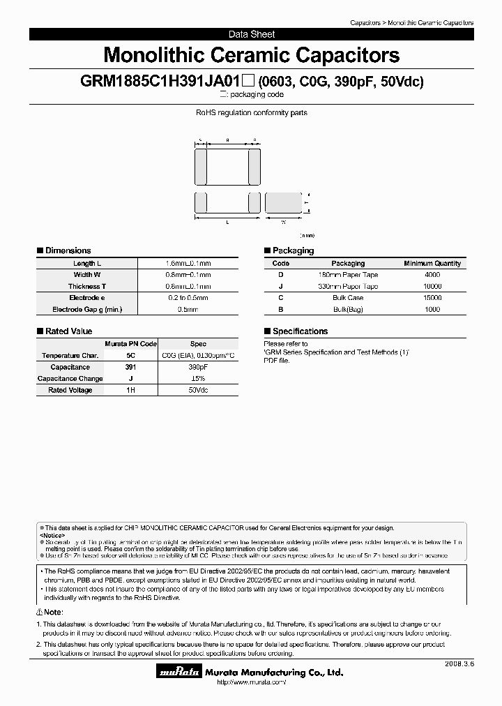 GRM1885C1H391JA01D_3829488.PDF Datasheet