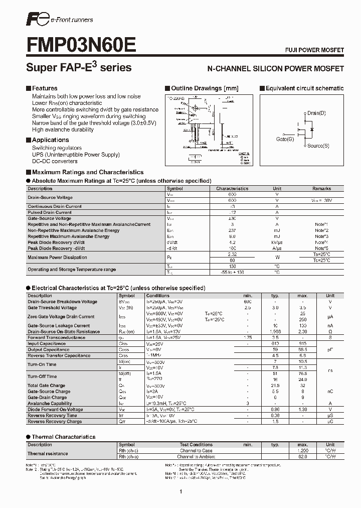FMP03N60E_4083572.PDF Datasheet