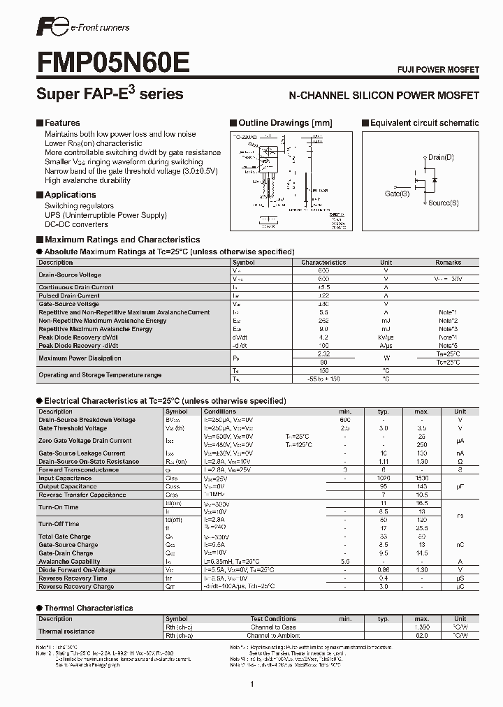 FMP05N60E_4083574.PDF Datasheet
