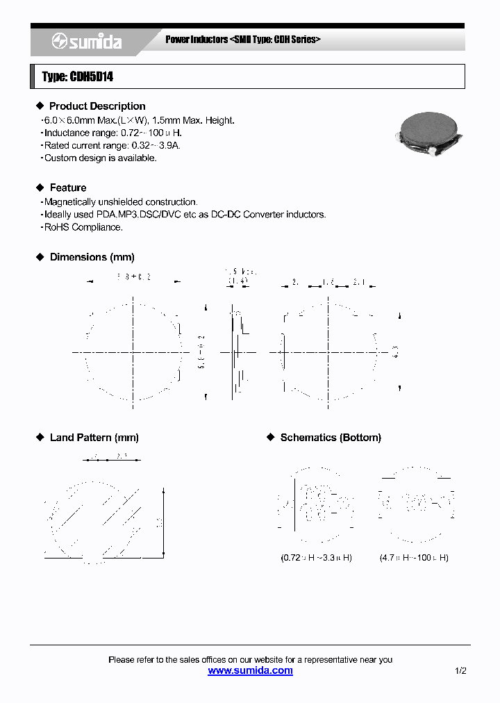 CDH5D14NP-3R3MB-A_3836096.PDF Datasheet