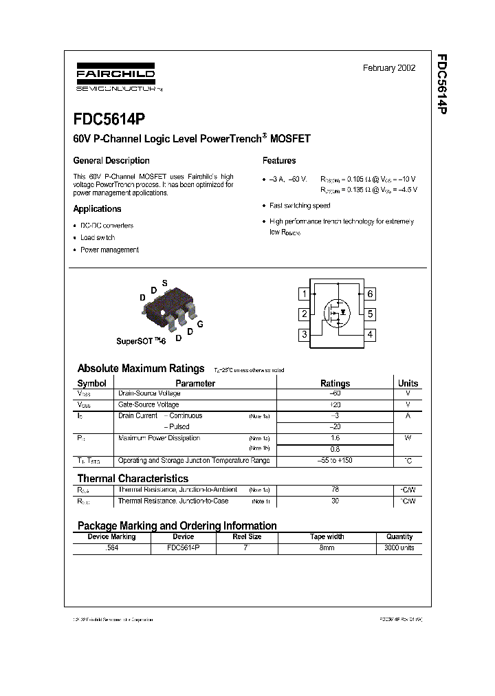 FDC5614PTRNL_3835331.PDF Datasheet