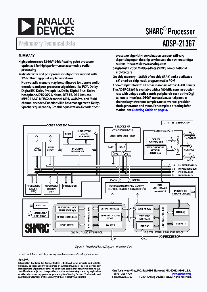 ADSP-21367SKBP-ENG_3833407.PDF Datasheet