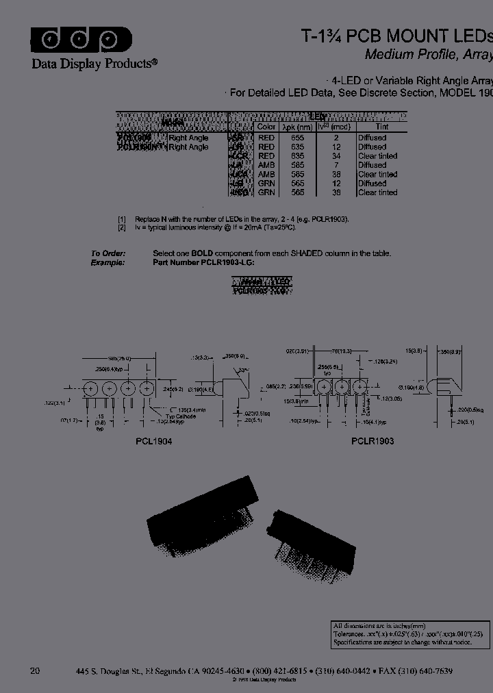 PCL1904-SR_3836464.PDF Datasheet