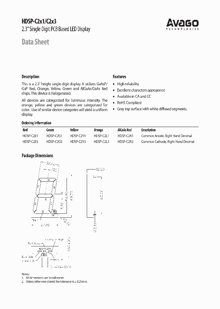 HDSP-C2Y3_3838207.PDF Datasheet