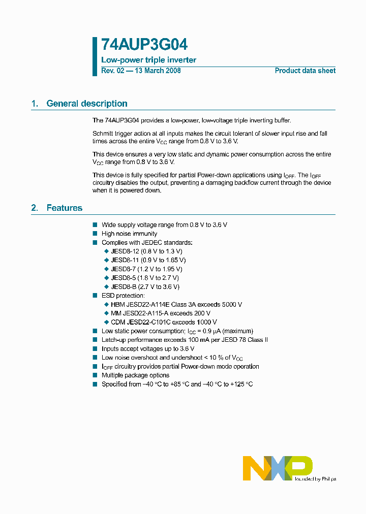 74AUP3G04GT115_3847144.PDF Datasheet