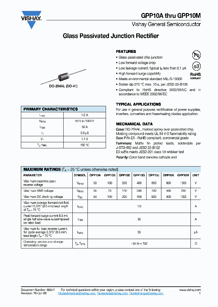 GPP10J-E3-73_4101523.PDF Datasheet