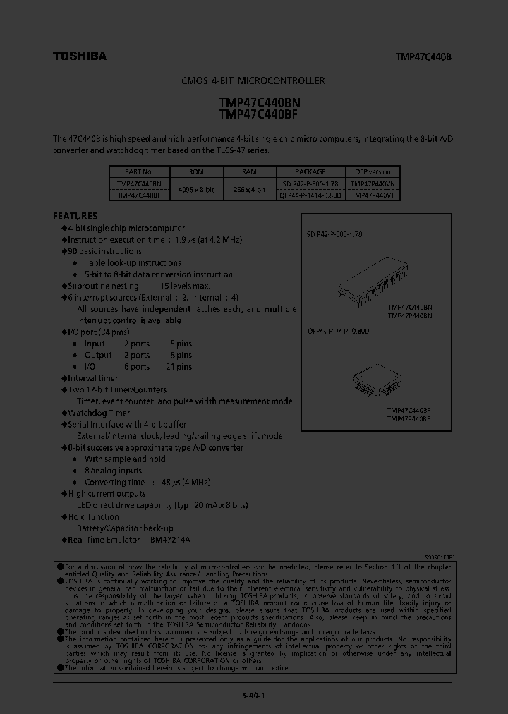 TMP47C440BN_3852875.PDF Datasheet
