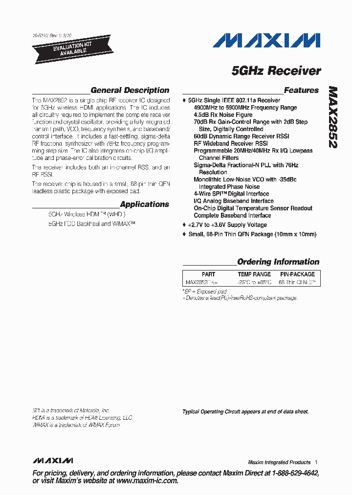 MAX2852ITK_3850723.PDF Datasheet