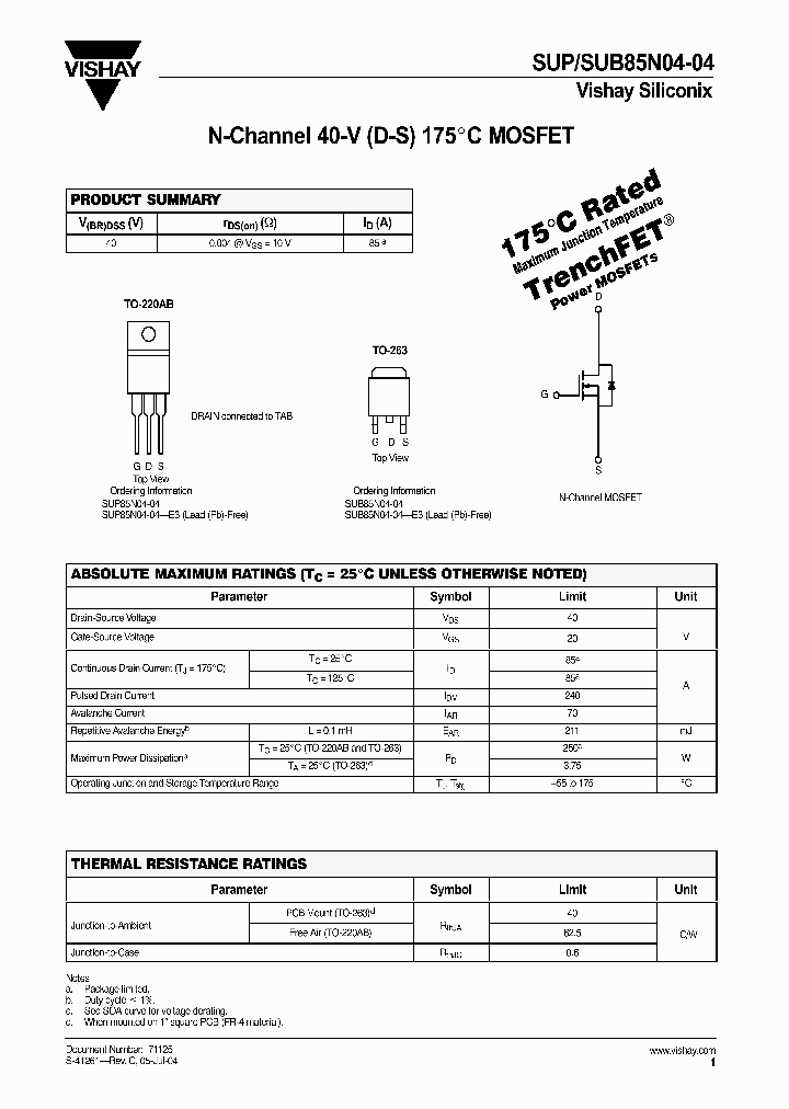 SUP85N04-04-E3_3860793.PDF Datasheet