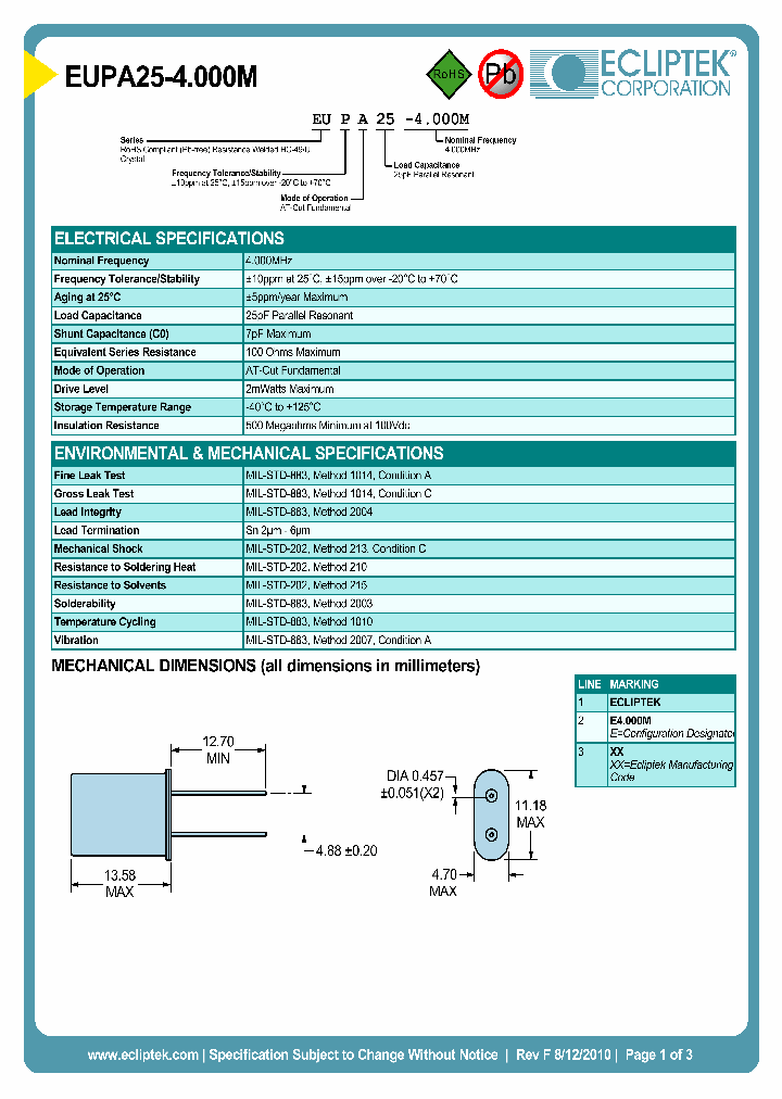 EUPA25-4000M_3862606.PDF Datasheet